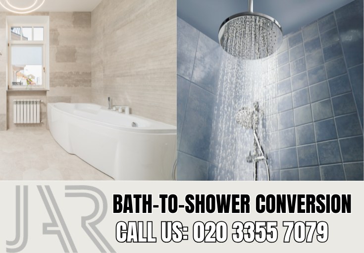 Bath to Shower Conversion by Kew Bathroom Fitters
